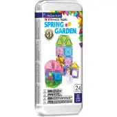 Magna-Tiles - Set d'aimants MicroMags - Set de voyage Garn Garden - 24 pièces