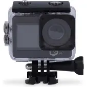 Nedis Action Cam - double écran - 5K@30fps - 16 MPixel - étanche à : 30.0 m - 80 min - Wi-Fi - App disponible pour : Android / IOS - Support inclus - Noir