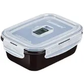 Luminarc Boîtes rectangulaires noires, avec couvercle, capacité de 82 cl - lot de 6
