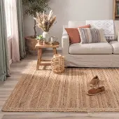 NATURL. Tapis en jute | Fair Naturel | 80x150cm | Marron | Rectangulaire | Tapis