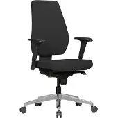 Amstyle Chaise de bureau Darius noir revêtement tissu Chaise pivotante avec mécanisme synchrone 3 points ; SPM1.280