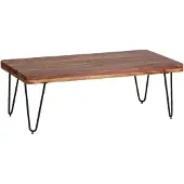 Wohnling Table basse en bois massif de sheesham 115 x 60 x 40 cm WL1.511