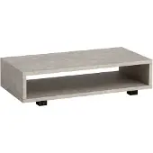 Wohnling Table basse 100x50x25 cm Sable Table basse aspect pierre Moderne Table de salon rectangulaire avec rangement Table de salon Beige Simple