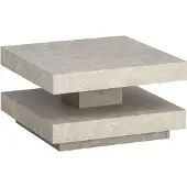Wohnling Table basse 60x60x34 cm sable Table basse aspect pierre Table de salon moderne avec espace de rangement Table basse carrée Beige Table basse