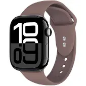 Crong Liquid - Apple Watch Armband 38/40/41 mm (braun) (Silicone, Silicone liquide), Sangles de montre, Marron