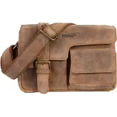 Kalahari KAAMA LS-30 Sac photo en cuir (Sac à bandoulière pour appareil photo), Housse pour appareil photo, Marron
