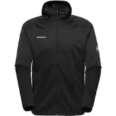 Mammut Veste à capuche Crag ML pour homme - Couche intermédiaire multifonctionnelle à capuche, couleur : noir, taille : M