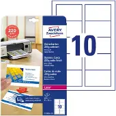 Avery Cartes de visite Premium, bords lisses, 85x54mm (8,5 x 5,4 cm, 500 feuilles)