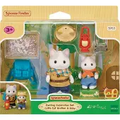 Sylvanian Families Explorers Set. Baby Cat Latte And Brother Figures Multicolore Enfants