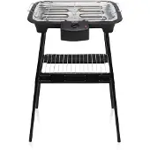Tristar BQ-2883 Barbecue électrique avec support - Gril de table et support - 2000W - Noir - Parfait pour le balcon ou le camping