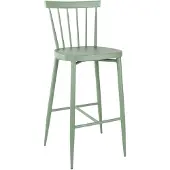 Bolero Tabouret haut Windsor en aluminium, vert, 2 pièces