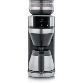 Severin KA 4853 FILKA 2.0 Machine à café filtre avec moulin, Couleur:Argent-Noir
