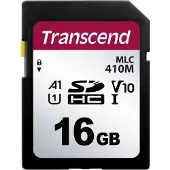 Transcend Carte mémoire 410M 16 Go SDHC MLC classe 10 (16 Go, SDHC, U1, UHS-I), Carte mémoire, Noir