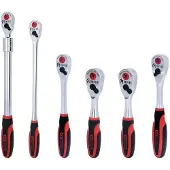 Ks Tools Monster Jeu de cliquets réversibles 6 pces 1/4" + 3/8" + 1/2" - 935.0006