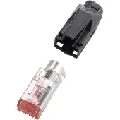 Renkforce Connecteur RJ45 TM21 CAT 6, blindé Connecteur mâle, droit Pôles : 8P8C H9561.4-10 Noir H9561.4-10 10 pcs (H9561.4-10)