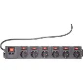 Renkforce 615C-CMB-SUSB Steckdosenleiste mit Schalter Schwarz Schutzkontakt (RF-3313344)