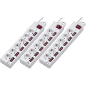 Renkforce Lot de 3 multiprises à 6 parasurtensions (6x, 1.50 m)