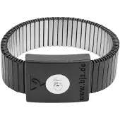 BJZ A-64117 Bracelet métallique ESD noir (Protection statique)