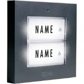 M-E Modern-Electronics MODERN-ELECTRONICS Bouton-poussoir de sonnette KTB 2 familles anthracite éclairé (KTB-2 A)