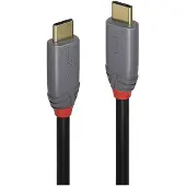 Lindy Câble USB 3.2 type C vers C, 20Gbit/s, 100W, PD, Anthra Line, 0.5m
