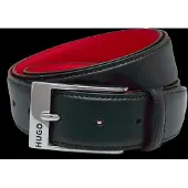 HUGO pour homme. 50541174 Ceinture Specchio noire (95 cm), Casuel, Cuir