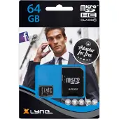 Xlyne 7464001, 64 Go, MicroSDHC, classe 10, noir