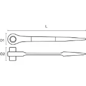 Bahco 1/2'' 19-22 Mm Cliquet Argent Argent One Size