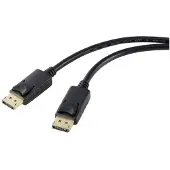 Renkforce Câble de connexion DisplayPort DisplayPort mâle, DisplayPort mâle 5. (5 m), Câble vidéo, Noir