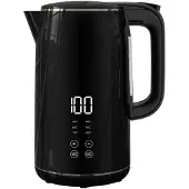 Kalorik TKG JK 2000 Bouilloire électrique sans fil, avec écran noir, Bouilloire électrique, Noir