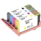 Renkforce Encre Combi Pack Remplace HP 912 (6ZC74AE) Compatible Combi Pack Noir, Cyan, Magenta, Jaune RF-I-HP912BKCMY4PK RF-5718852 (RF-5718852)