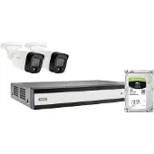 ABUS Set de surveillance (1920 x 1080 Pixels), Caméra réseau, Blanc
