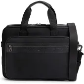 Tommy Hilfiger Sac d’ordinateur portable 'Logo Mixed Texture' noir