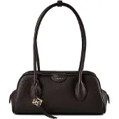 Calvin Klein Sac bandoulière 'Emblem Pebble Grain Extended Side Shoulder' marron chiné