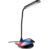 Grundig Lampe de table LED avec chargeur sans fil Lampe de chevet avec fonction de charge 800 lumens - Lampe avec bras réglable 300° - Chargement sans fil Qi - Pour bureau ou table de nuit