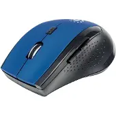 Manhattan Souris optique sans fil Curve, USB, cinq boutons dont une molette de défilement, 1 600 ppp - Souris - optique - 6 boutons - sans fil - 2.4 GHz - récepteur sans fil USB - noir, bleu