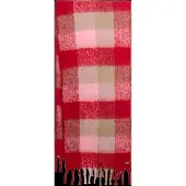 Superdry unisex. W9310084A Foulard Check rouge (OSFA), Casuel, Polyester