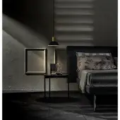 STONES Table extensible Match 1 avec plateau en céramique effet marbre noir mat et piètement en métal noir - Design industriel contemporain 160/240 cm