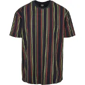 Urban Classics T-Shirt bleu foncé / jaune / rouge