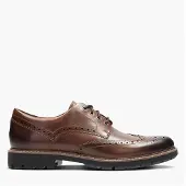 Clarks Chaussures Homme Batcombe Wing Brogue Dark Tan Leather