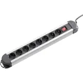 Renkforce 815A-CMB Multiprise avec interrupteur 8x noir, argent contact de protection 1 pce
