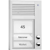 TCSS AG Audio Poste extérieur PAK02-EN 2 touches 1 rangée AP argent