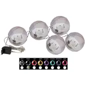 Europalms LED Snowball 8cm, noir 5x