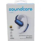 Soundcore Casti Open-Ear Anker AeroFit 2, Bluetooth 5.4, IP55, Autonomie 42 ore, Albastru