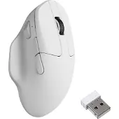 Keychron M7-A24, droitier et gaucher, optique, Bluetooth + USB Type-C, 30000 DPI, blanc