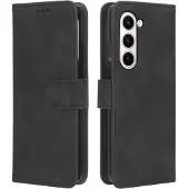 Cover-Discount Galaxy Z Fold5 - Étui en cuir noir (Samsung Galaxy Z Fold5), Coque pour téléphone portable, Noir
