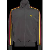 Adidas Veste de survêtement 'Firebird' jaune foncé / rouge vif / noir