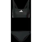 Adidas Bikini de sport '3-Stripes V-Back' noir / blanc