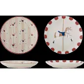 Bloomingville Merry, Assiettes, Rouge, Multicolore