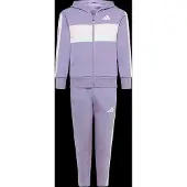 Adidas Seasonal Essentials Tiberio 3 Stripes Fleece Tracksuit Violet 15-16 Years Enfants