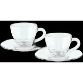 Bialetti Set de tasses à moka en verre ISTITUZIONALE 2 tasses